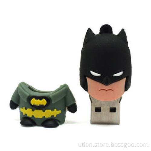 PVC Cartoon USB Flash Memory with 1 to 32GB Memory Capacity, Packaging